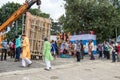 durga idol bisarjan at kolkata babghat area