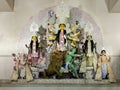 Durga idol in a local temple during the Durga Puja festival in India