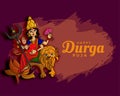 Durga pooja navratri festival wishes card design