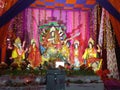 Durga Pooja in progress inside a pandel