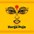 Durga pooja shubh navratri indian festival card