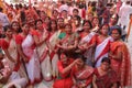 Durga pratima in durga puja festival pratima Bisarjan