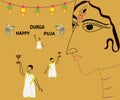 Durga Puja Celebration. Creative Banner Royalty Free Stock Photo