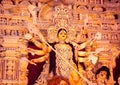 Idols of Hindu Goddess Maa Durga during the Durga Puja festival