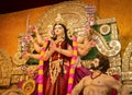 Idols of Hindu Goddess Maa Durga during the Durga Puja festival