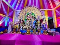 Durga Puja Festival in West Bengal, India. Durga Idol. Durga Pratima.