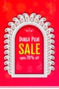 happy durga puja sale banner design durga puja creative offer banner Royalty Free Stock Photo