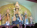 Durga puja & x28;indian Festival& x29; in common place & x28; Bengali community& x29;art work in pendoli