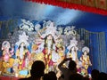 Durga puja & x28;indian Festival& x29; in common place & x28; Bengali community& x29;art work in pendoli Royalty Free Stock Photo