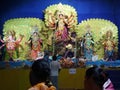 This is a devi durga statu Durga Puja, also called Durgotsava, Royalty Free Stock Photo