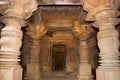 Durga temple interior pillars, Aihole, Bagalkot, Karnataka