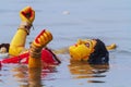 Durga Visarjan on Ganges River Royalty Free Stock Photo