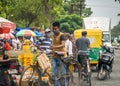 People wearing Mask in a Market place .