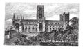 Durham Cathedral in England, United Kingdom, vintage engraving