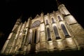 Durham Cathedral illuminated at night wide angle