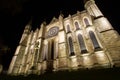 Durham Cathedral illuminated at night wide angle