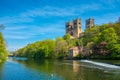 Durham Cathedral and River Wear in Spring in Durham, England Royalty Free Stock Photo