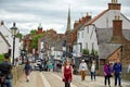 Elvet bridge street in Durham, England