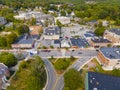 Durham historic town center aerial view, New Hampshire, USA Royalty Free Stock Photo