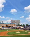 Durham, NC - USA - 6-25-2023: The Durham Bulls playing an afternoon baseball game at the DBAP - Durham Bulls Athletic Park