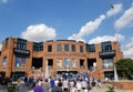 Durham, NC - USA - 6-25-2023: Fans entering the DBAP - Durham Bulls Athletic Park - for an afternoon baseball game
