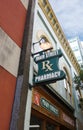 DURHAM,NC/USA - 10-23-2018: Main Street Pharmacy in downtown Durham NC