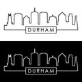Durham skyline. Linear style. Royalty Free Stock Photo