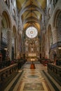 Durham, UK - 12 July, 2023: Interior of the Durham Cathedral, Country Durham, England