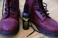 Branded Dr Martens shoe care protector kit. Leather wax and all weather protection spray.