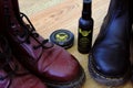 Branded Dr Martens shoe care protector kit. Leather wax and all weather protection spray.