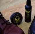 Branded Dr Martens shoe care protector kit. Leather wax and all weather protection spray.