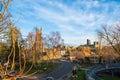 View of Durham cityscape on a beautiful sunny afternoon