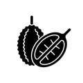 Durian black glyph icon
