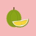 Durian in flat style