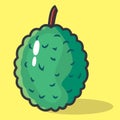 Durian fruit vector illustration in flat style Royalty Free Stock Photo