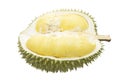 Durian fruit sliced isolated Royalty Free Stock Photo