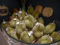 Durian fruits at a supermarket in Thailand Royalty Free Stock Photo