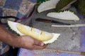 Durian, The king of fruits, with it`s spiky outer skin and soft fleshy fruit