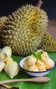 Durian ice cream is creamy and cold sweet