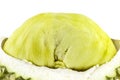 Durian is the king of fruits famous fruits in thailand, Durian fruit flesh isolated on white background