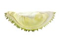 Durian with leaf isolated on white background, With clipping path