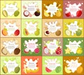 Durian, and Mangosteen Pomelo Vector Illustration Royalty Free Stock Photo