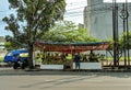 durian seller Royalty Free Stock Photo