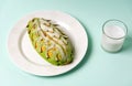 Durian shaped fruit bread on a plate