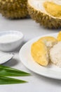 Traditional asia food on wooden table