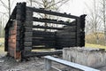 durned down windbreak at restingplace near lake