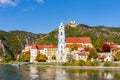 Durnstein town in Wachau valley in autumn, Austria Royalty Free Stock Photo