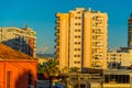 DURRES, ALBANIA: Skyscraper on the street in Durres.