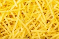 Durum wheat semolina tagliolini noodles close up