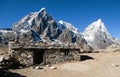 Dusa village, typical nepalese stony chalet